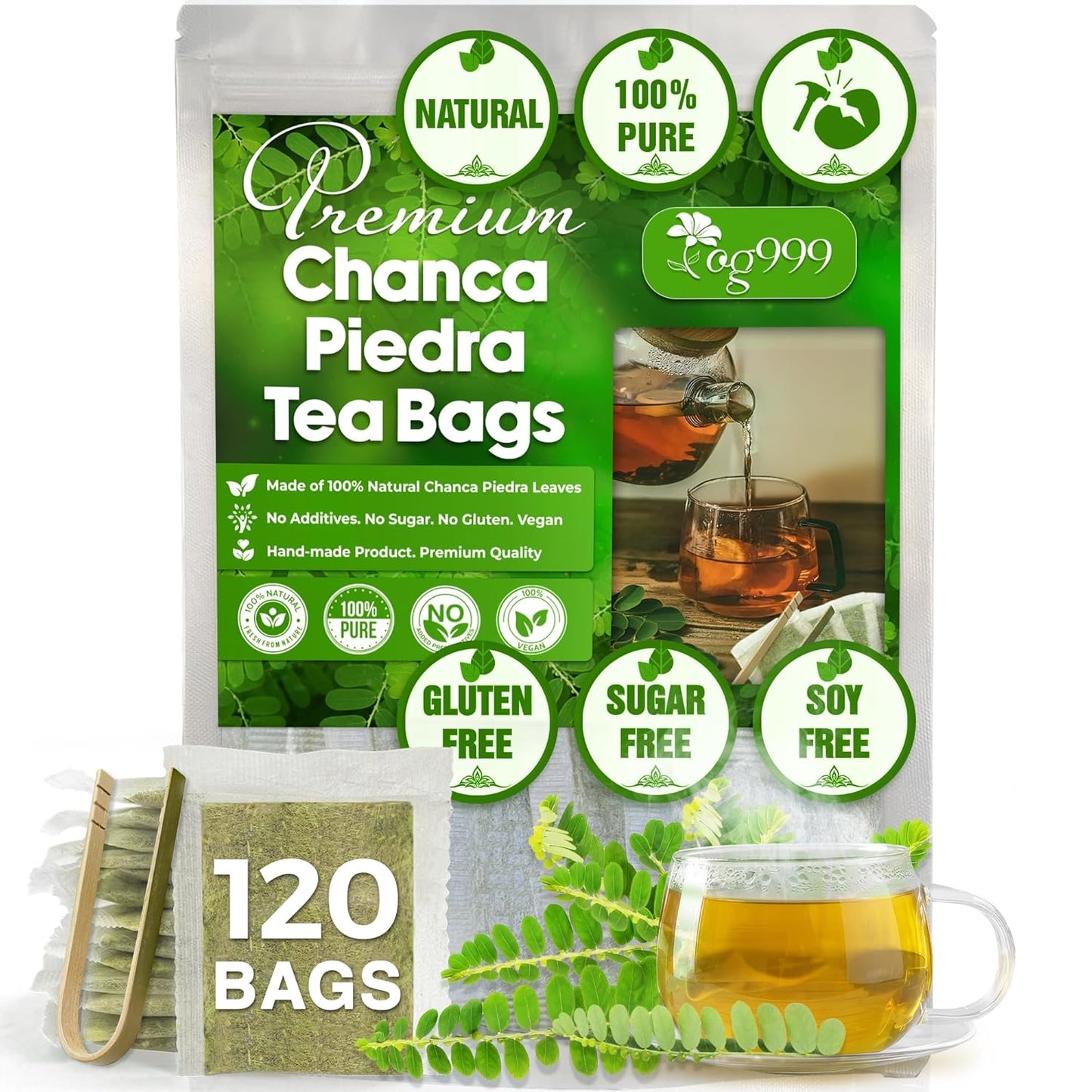 Dried Chanca Piedra Leaves, Chanca Piedra Tea “Stone Breaker” Tea Bags