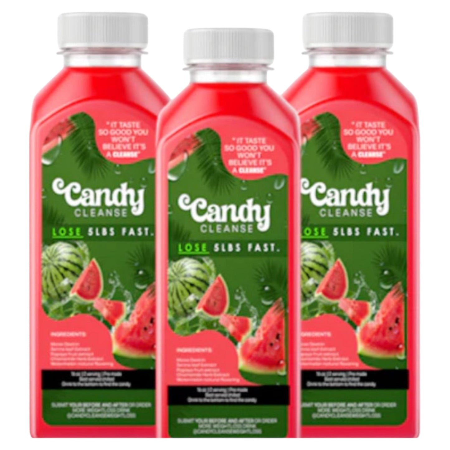 Candy Cleanse Watermelon 6-Day Detox Drink | All-Natural Pre-Made Cleanse for Weight Loss & Digestion