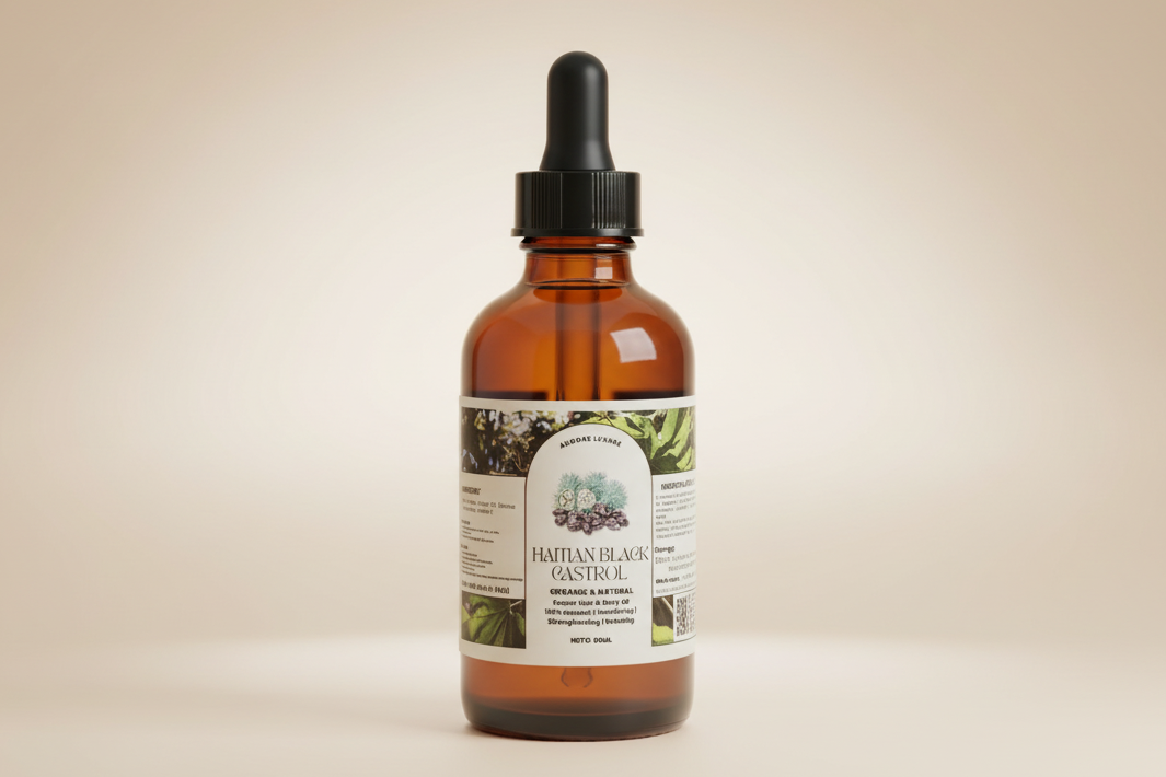 Haitian Black Castor Oil– Organic & Natural 100% Pure Castor Hair & Body Oil