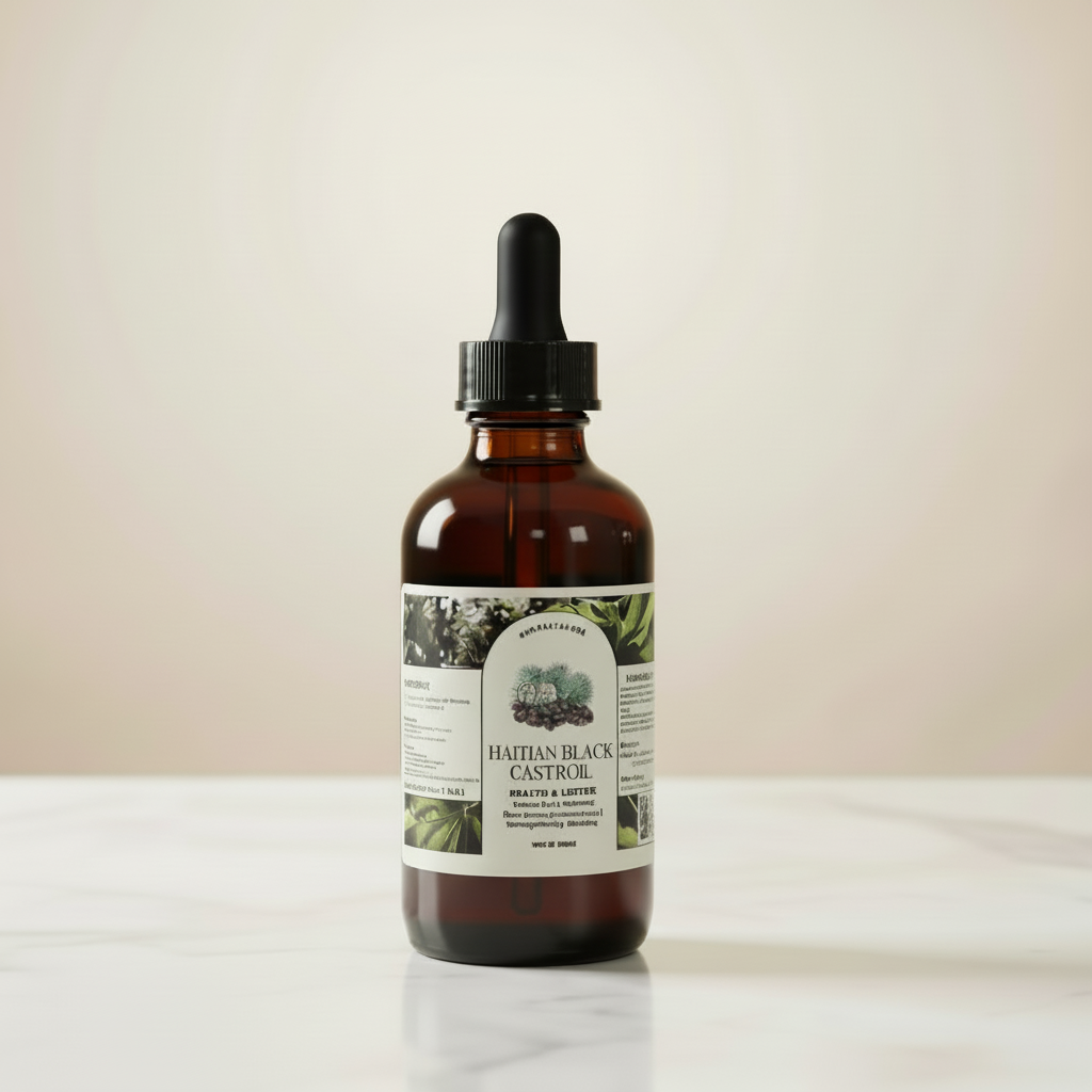 Haitian Black Castor Oil– Organic & Natural 100% Pure Castor Hair & Body Oil
