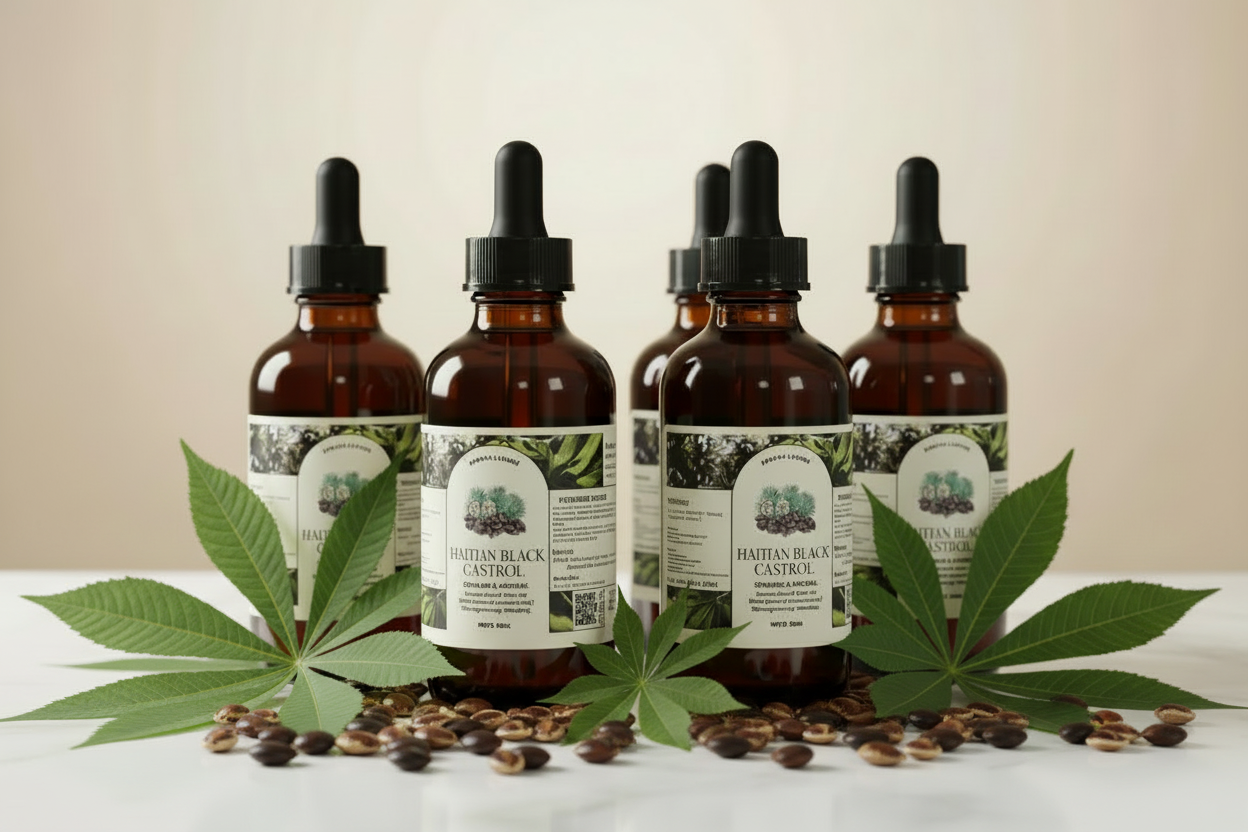 Haitian Black Castor Oil– Organic & Natural 100% Pure Castor Hair & Body Oil