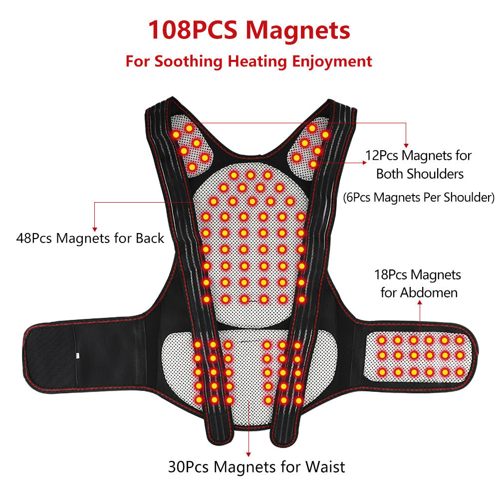 Magneticx Back Support Magnets Heating Therapy Belt Waist