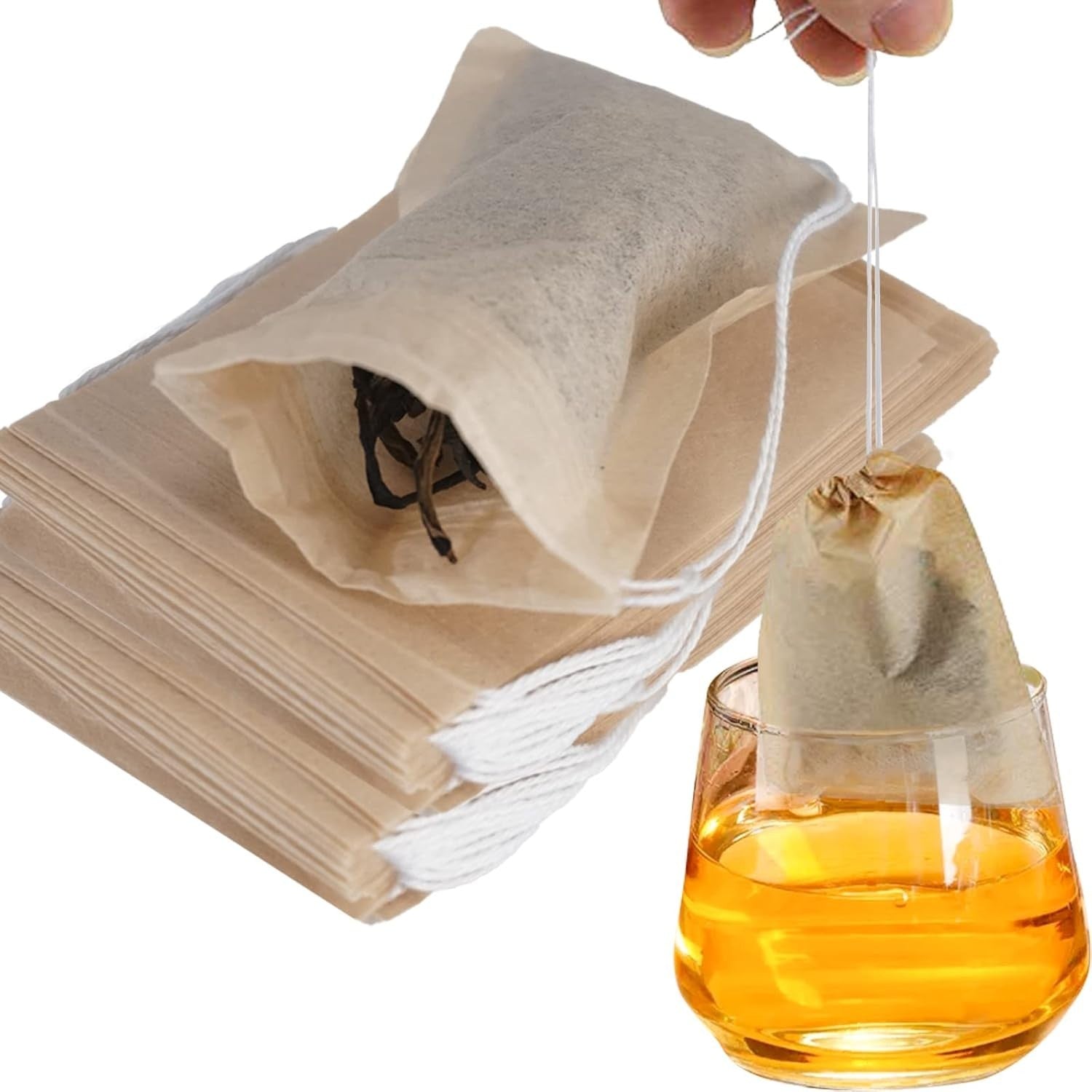 600 Pcs Disposable Tea Filter Bags for Loose Tea,Drawstring Empty Tea Bags for L