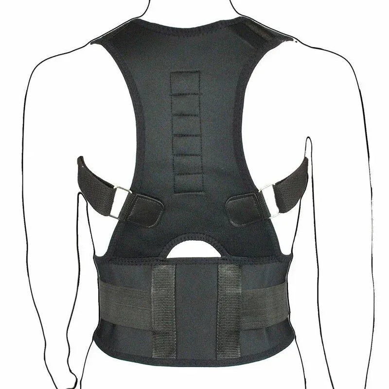 Posture Corrector Support Magnetic Back Shoulder Brace Belt Band