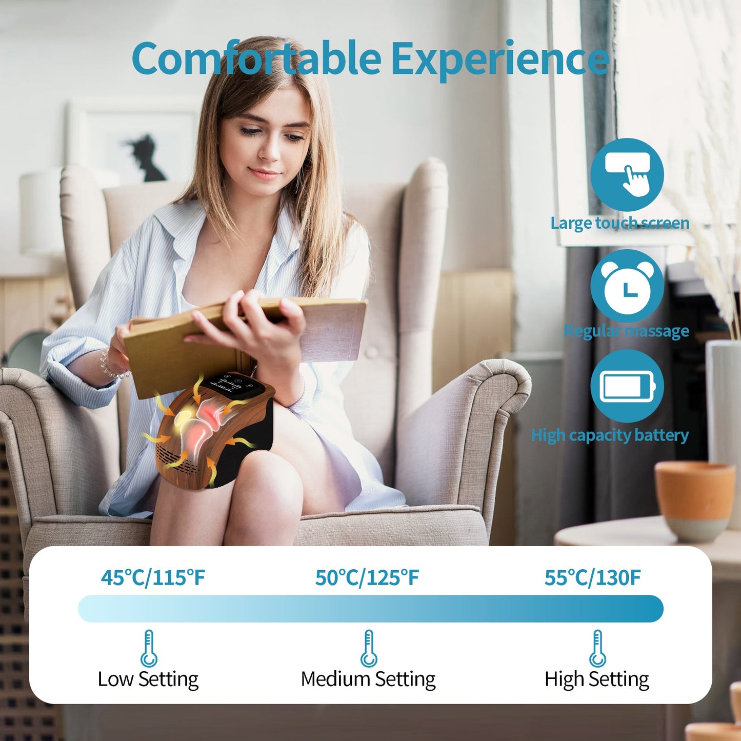 Intelligent Home Use Electric Intelligent Kneading Heating Knee Massager