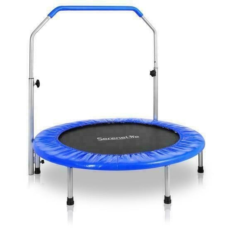 Serenelife Portable & Foldable Trampoline - 40" In-Home Mini Rebounder With...