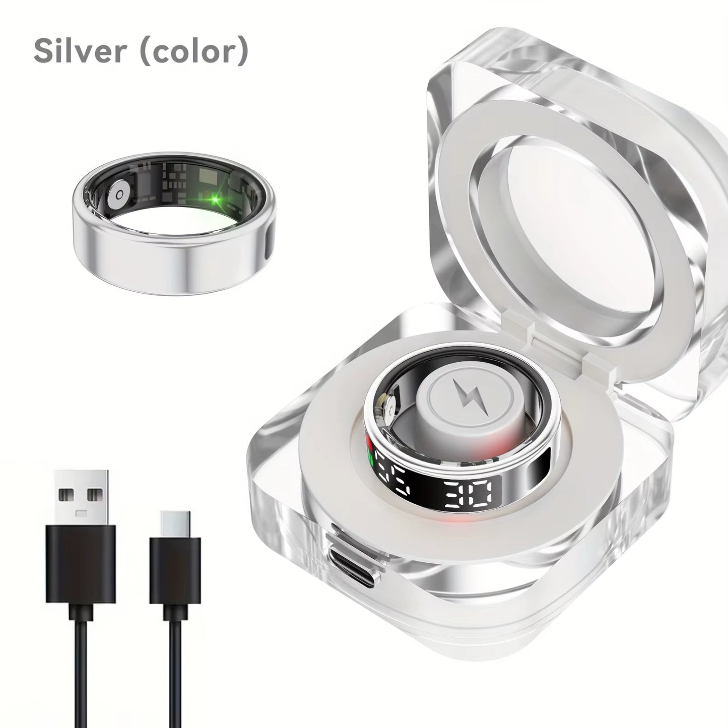 Smart Ring, Sleep Tracking, Motion Monitoring, Compatible with Iphone and Android, Smart Gift, Suitable for Women and Men