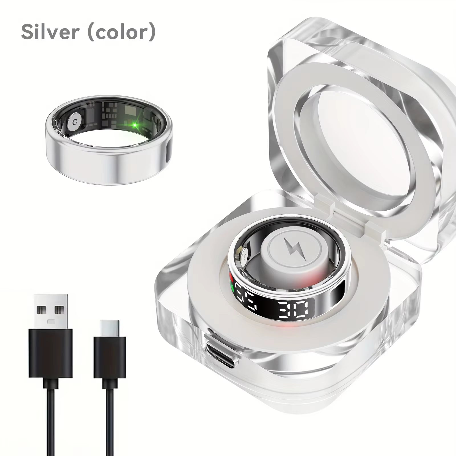 Smart Ring, Sleep Tracking, Motion Monitoring, Compatible with Iphone and Android, Smart Gift, Suitable for Women and Men