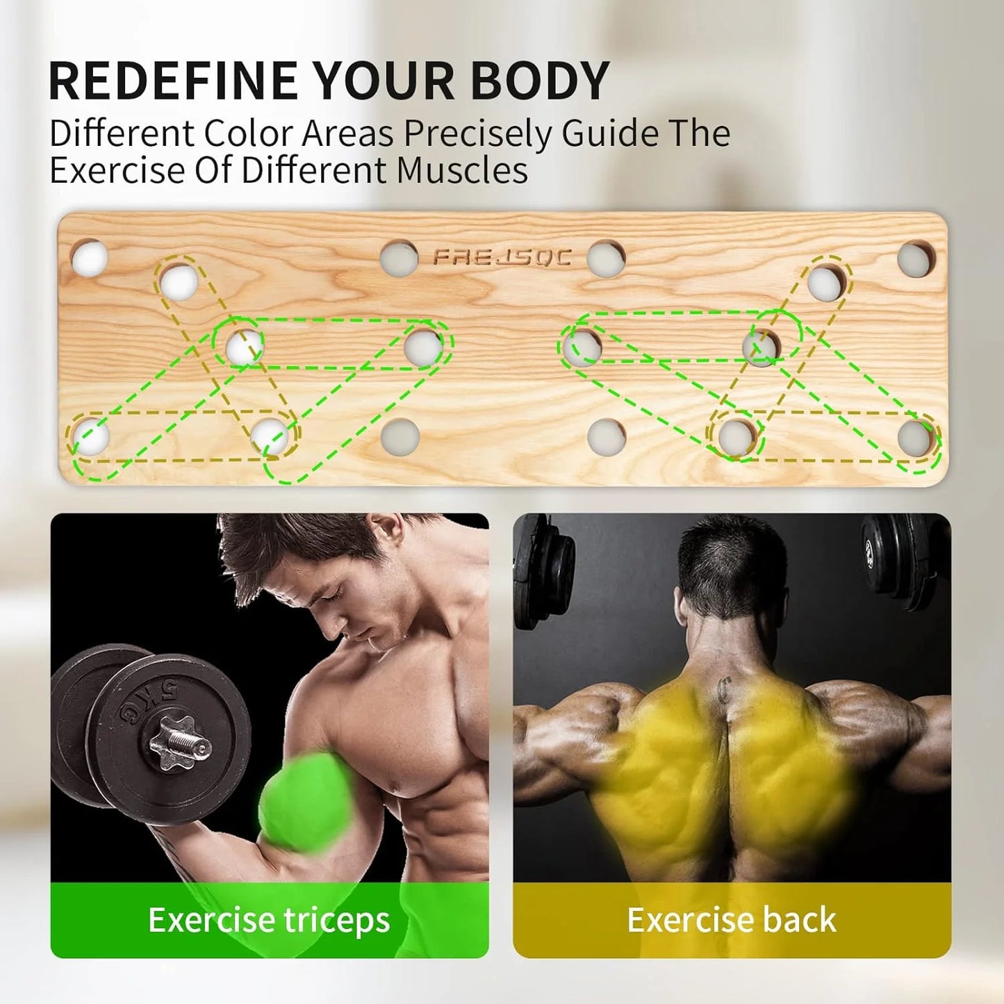 Solid Wooden Push up Stands 10 in 1,Push up Board,Portable Gym Accessories, Strength Training Equipment, Original Patent Design – Home Workout Equipment，For Men and Women