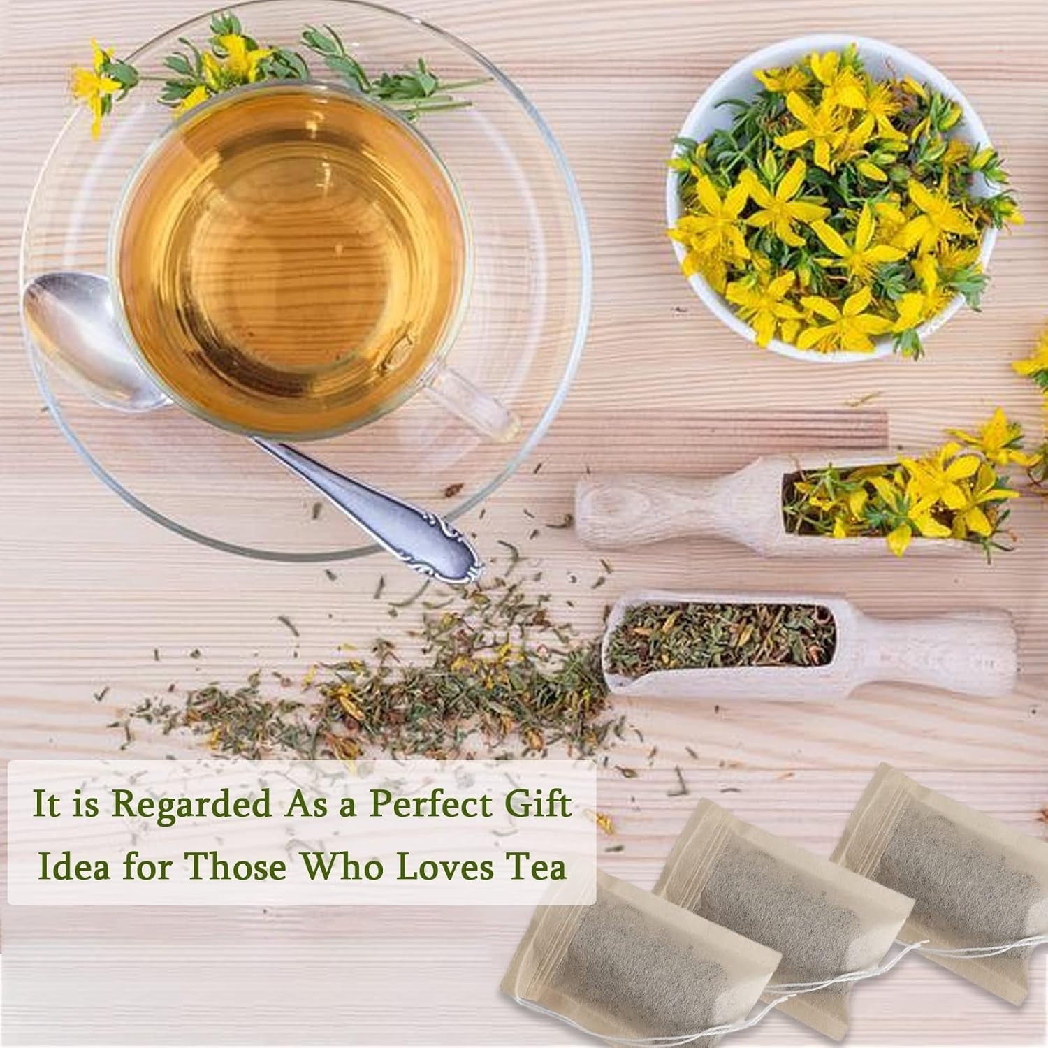 600 Pcs Disposable Tea Filter Bags for Loose Tea,Drawstring Empty Tea Bags for L