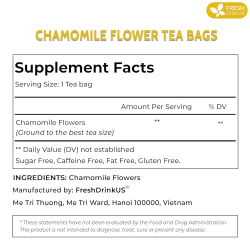 Smooth Sleep & Digest Duo, Chamomile Flower & Fennel Seed Herbal Tea Bags