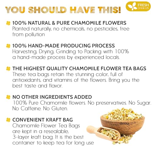 Smooth Sleep & Digest Duo, Chamomile Flower & Fennel Seed Herbal Tea Bags