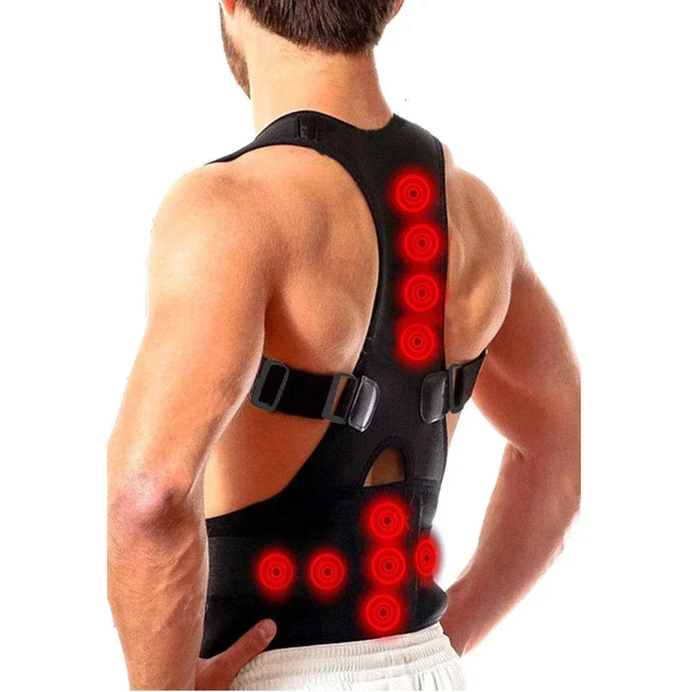 Posture Corrector Support Magnetic Back Shoulder Brace Belt Band For Men & Women