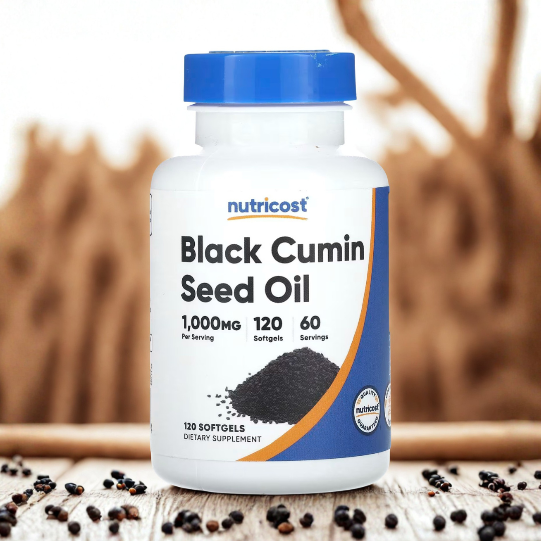 Black Cumin Seed Oil Softgels with Cold-Pressed Nigella Sativa