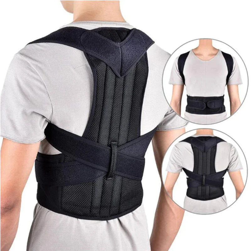 Adjustable Posture Corrector Low Back Support Shoulder Brace Belt For Men & Women