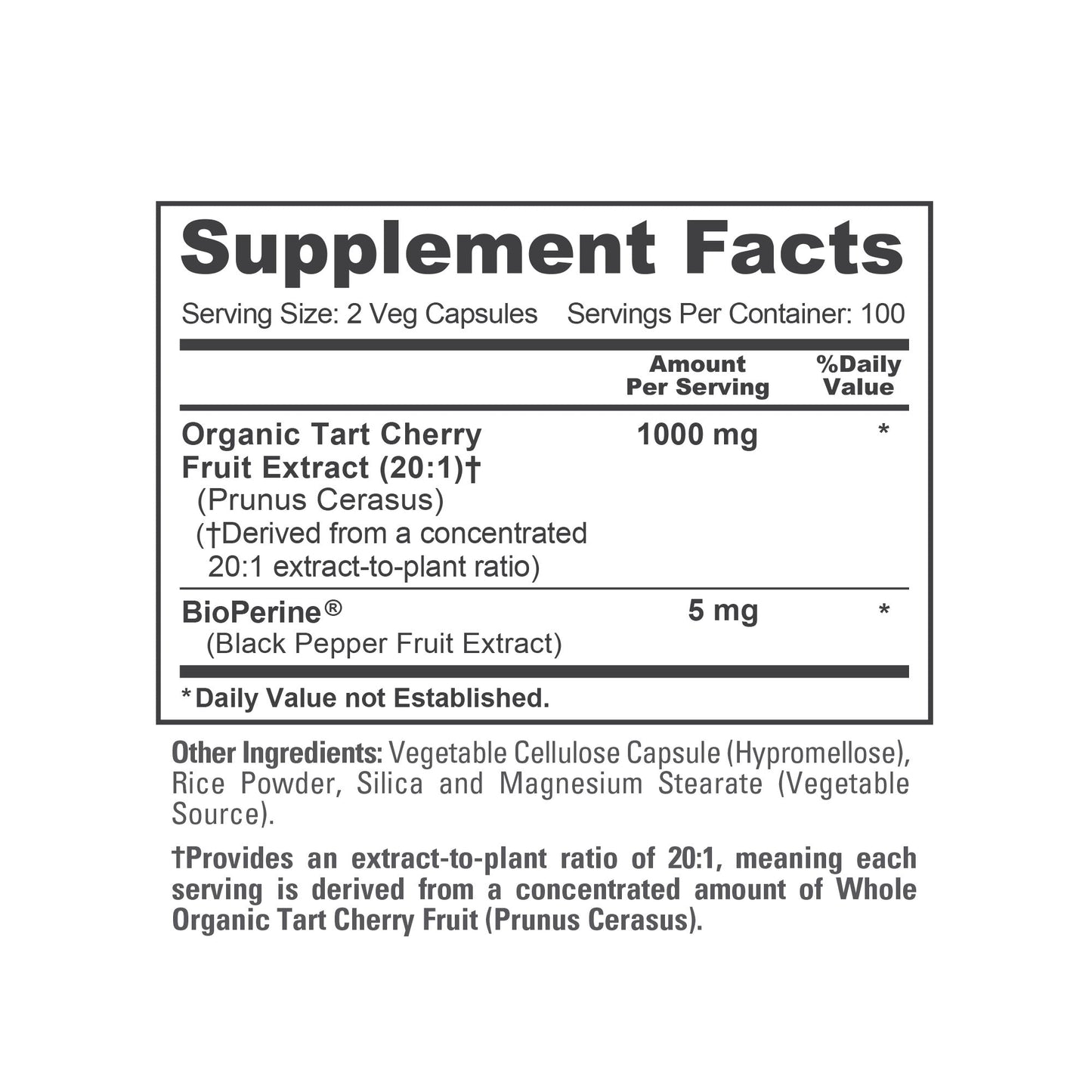 NusaPure Tart Cherry 1,100mg per Caps, 150 Count, Vegan, Non-GMO, Gluten Free