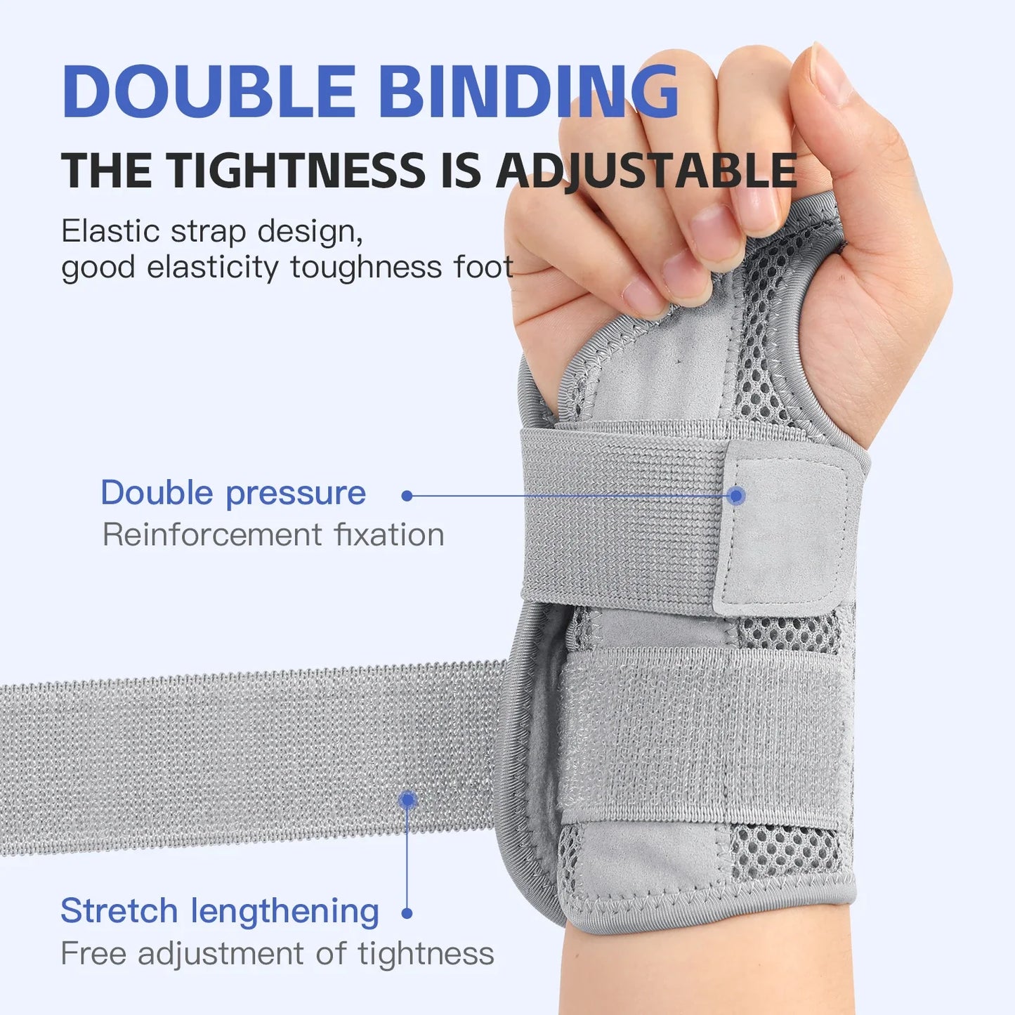 Wrist Brace for Carpal Tunnel Support Brace with Splints Hand Support for Arthritis Tendonitis Sprain Arthritis Tendonitis Wrist Support 1PC