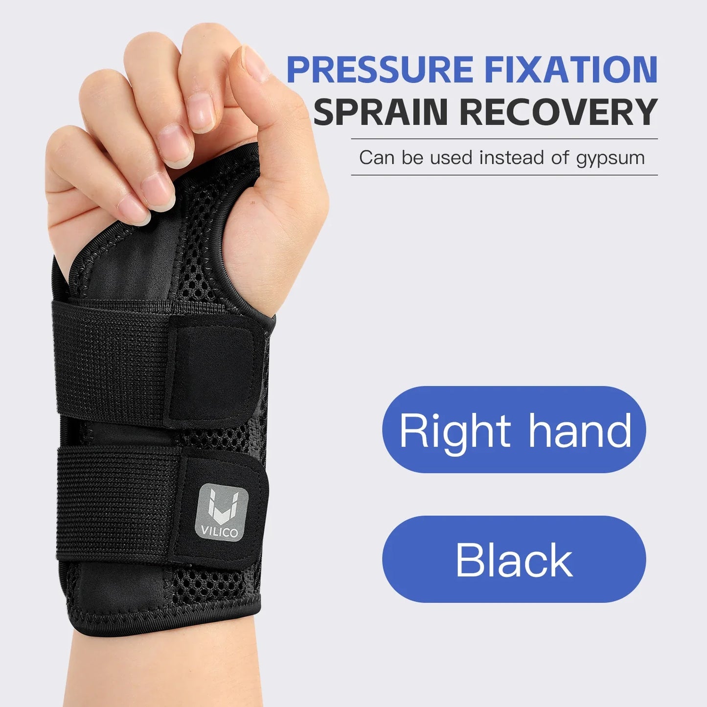 Wrist Brace for Carpal Tunnel Support Brace with Splints Hand Support for Arthritis Tendonitis Sprain Arthritis Tendonitis Wrist Support 1PC