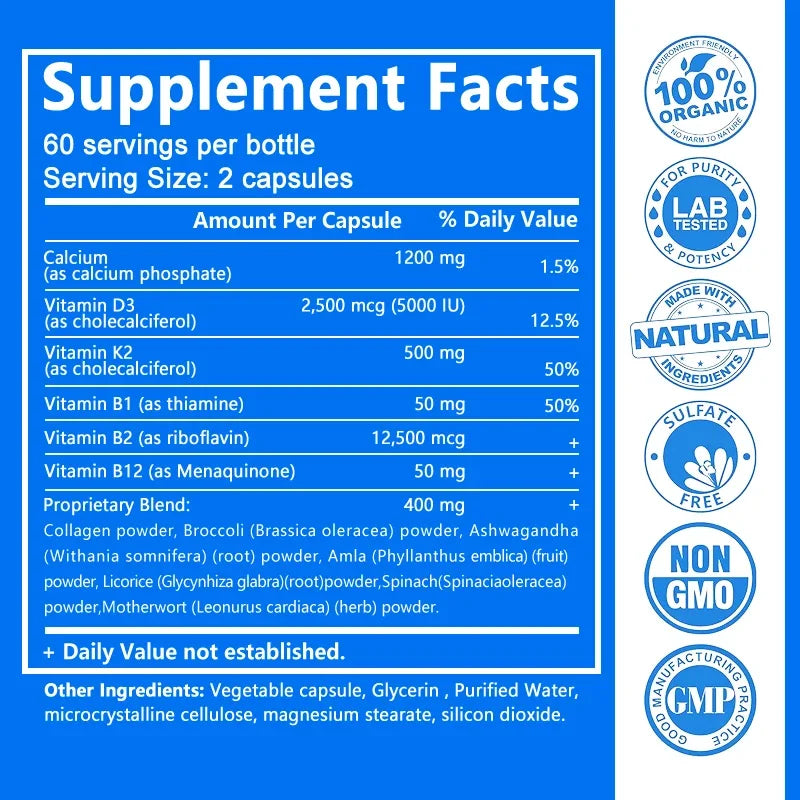 Calcium + D3 + K2 + B12 Capsules