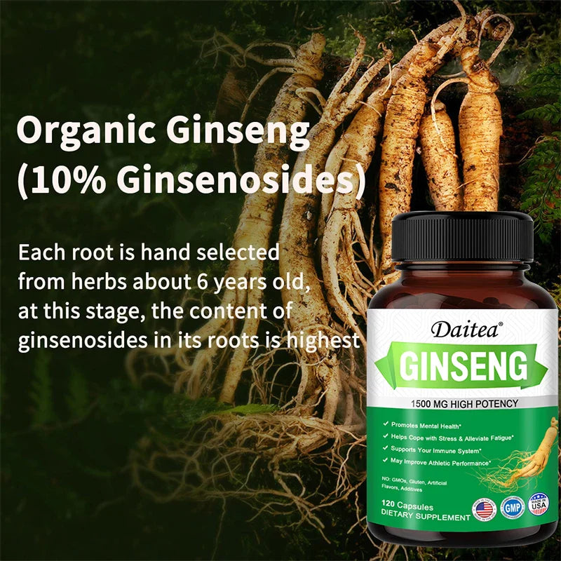 Ginseng Extract Capsules - Improve Immunity and Endurance, Enhance Athletic Ability, and Refresh The Mind