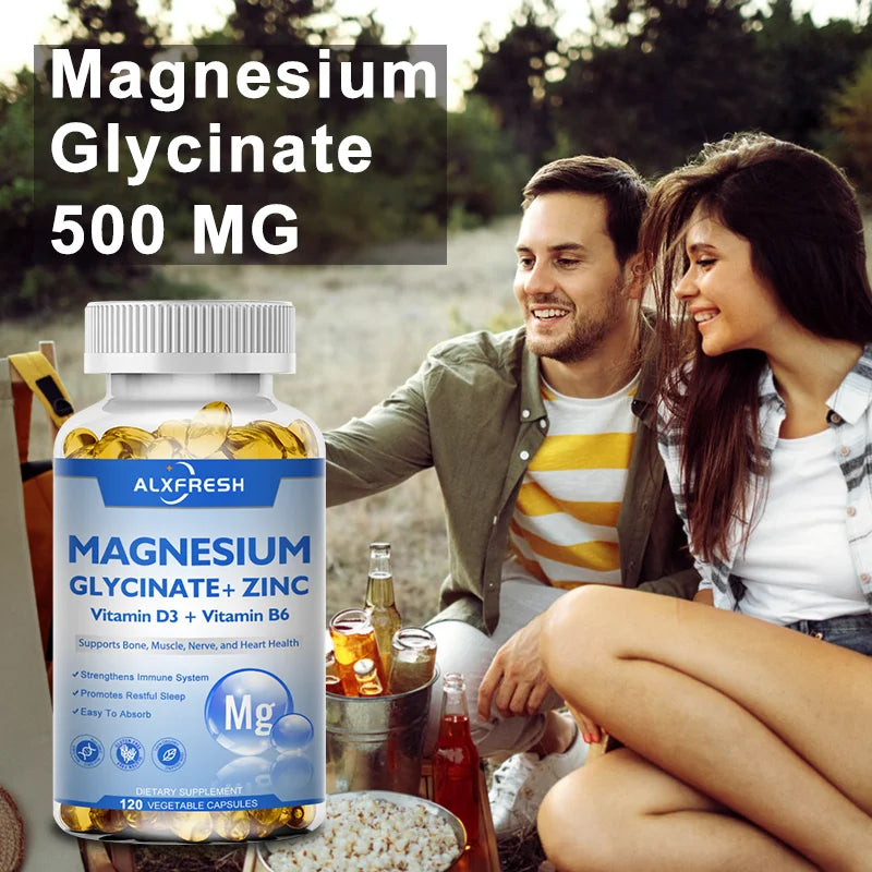 Magnesium+Zinc D3: Brain, Sleep & Focus Boost 500mg