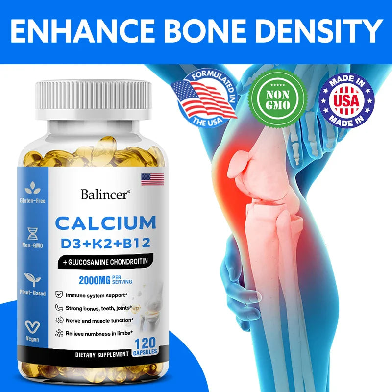 Calcium + D3 + K2 + B12 Capsules