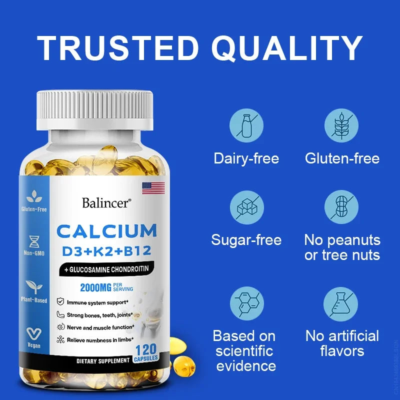 Calcium + D3 + K2 + B12 Capsules