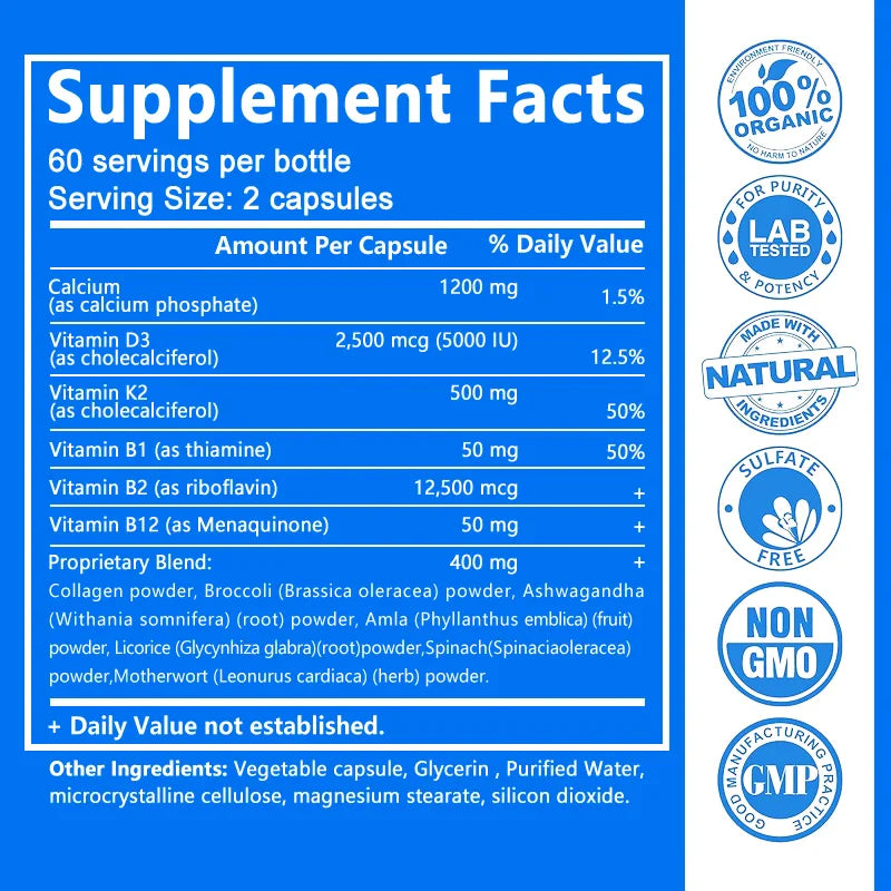 Calcium + D3 + K2 + B12 Capsules