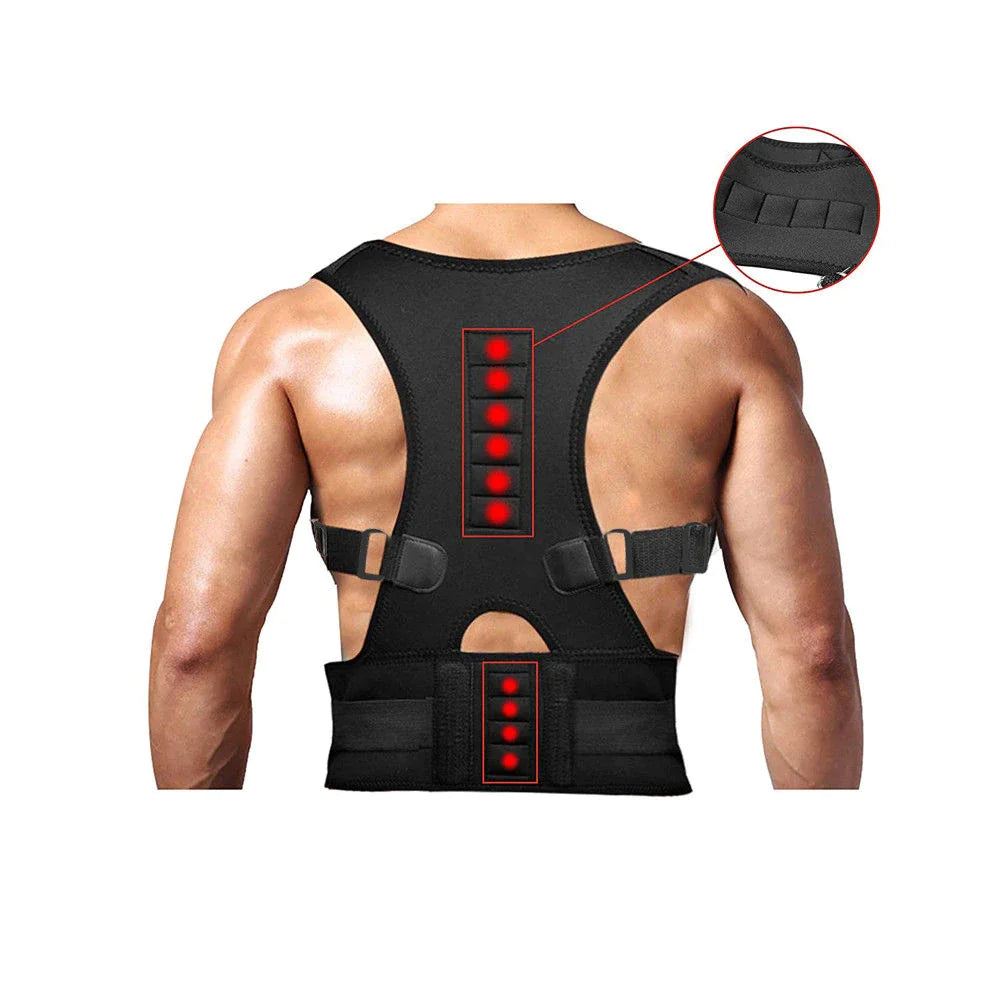 Posture Corrector Support Magnetic Back Shoulder Brace Belt Band For Men & Women
