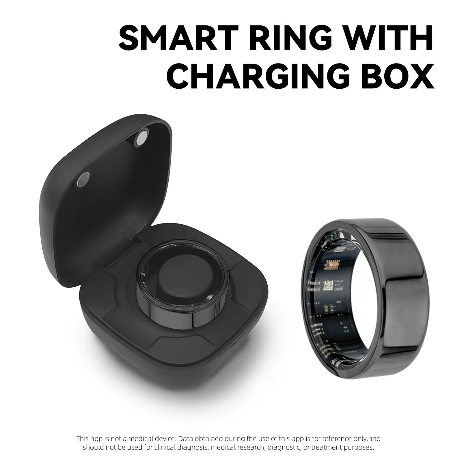 2025 New for Smart Ring Men Women, Heart Rate and Blood Oxygen Monitor Smartring IP68 & 3ATM Waterproof, Multi-Sport Mode