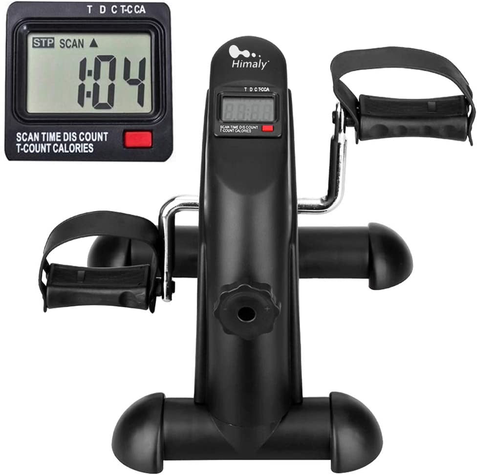 Portable Mini Exercise Bike for under Desk - LCD Pedal Exerciser for Arms & Legs