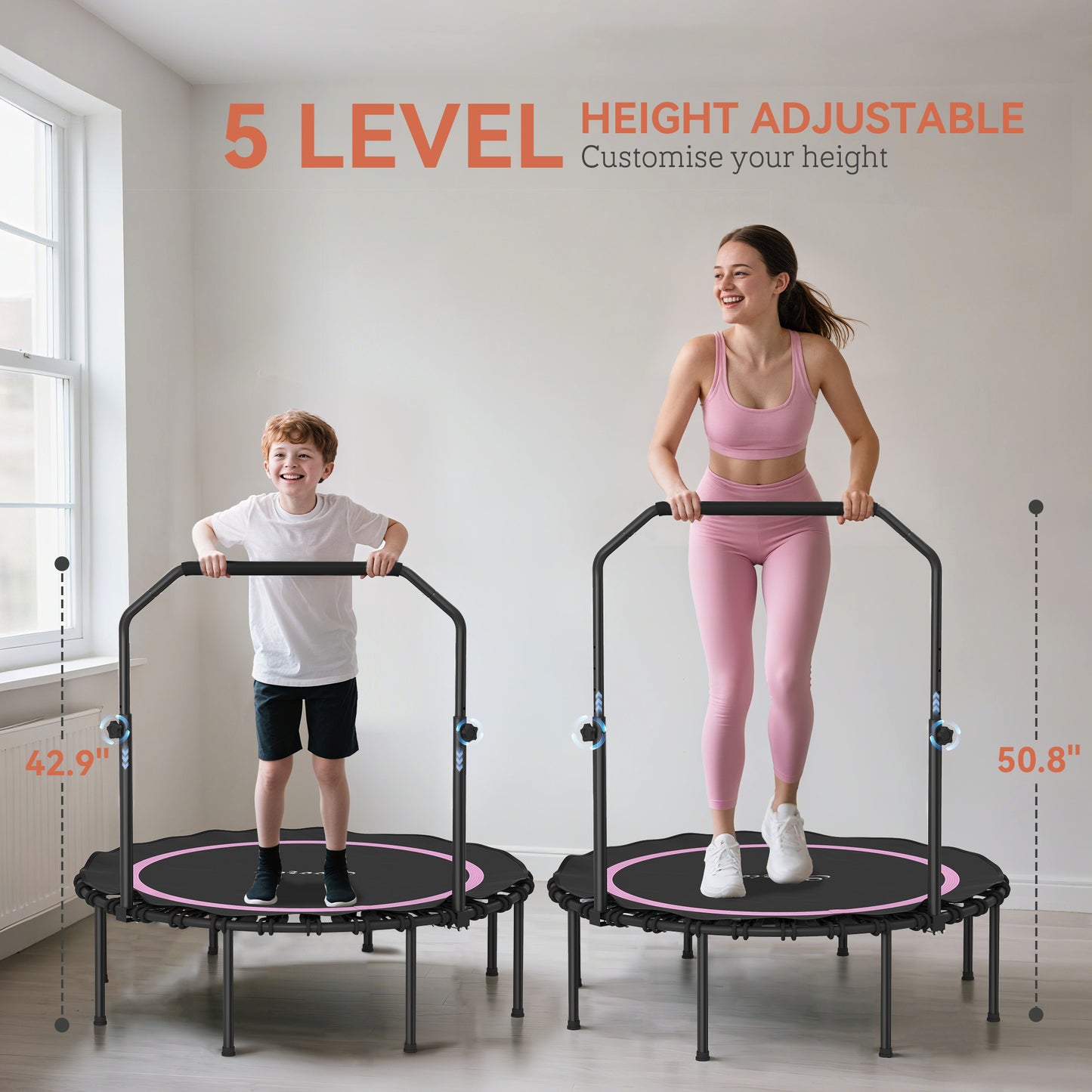 Soozier Rebounder Trampoline for Adults, Foldable Trampoline