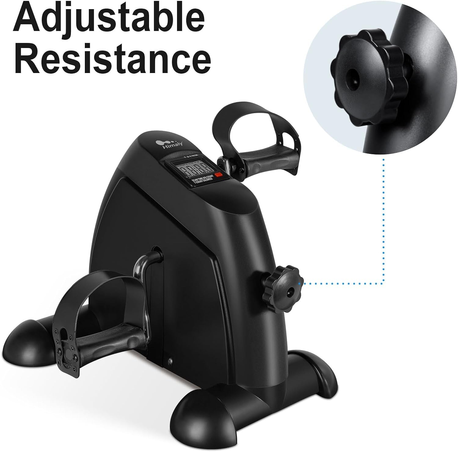 Portable Mini Exercise Bike for under Desk - LCD Pedal Exerciser for Arms & Legs