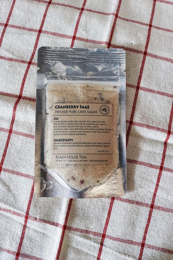 Cranberry Sage infused artisan culinary Sugar