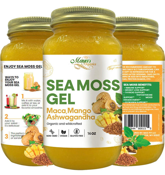 Maca, Mango & Ashwagandha Sea Moss Gel – 16oz