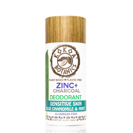 Zinc and Charcoal Natural Deodorant – Sensitive Skin – Baking Soda-Free