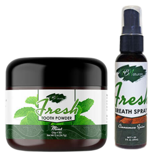 Fresh Calcium Bentonite Clay and Herbal Healing Tooth Powder - Fluoride Free
