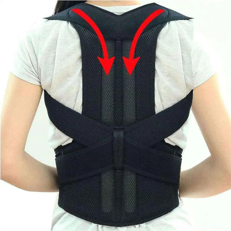 Adjustable Posture Corrector Low Back Support Shoulder Brace Belt For Men & Women